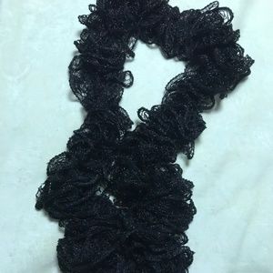 Handmade Black Sparkles Scarf NWOT